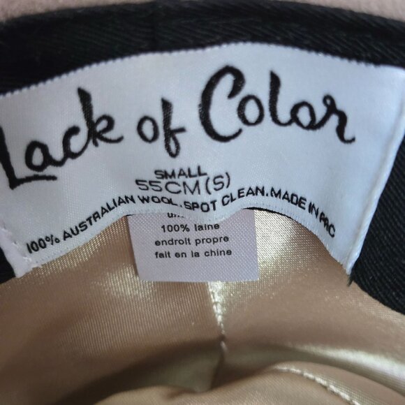 Lack Of Color Zulu 100% Australian Wool Fedora Hat Size Small - Picture 9 of 9